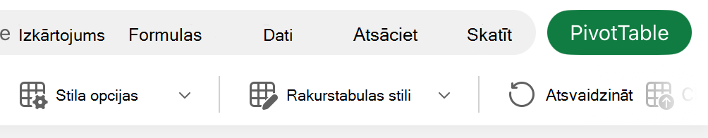 Poga Stila opcijas ierīcē iPad