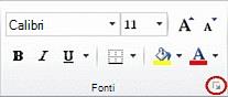 Dialoglodziņa ikona grupā Fonts
