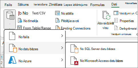 Datu importēšana no Access