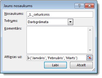 Dialoglodziņš Jauns nosaukums
