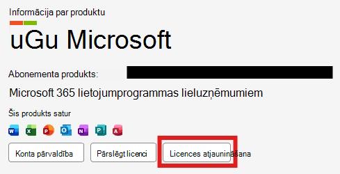 Atjaunināt licenci