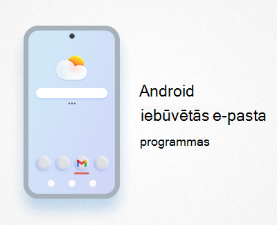 Iebūvētās Android e-pasta programmas
