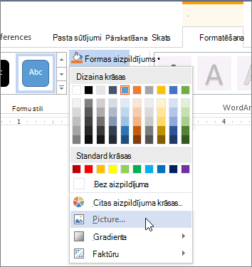 Attēla pievienošana formas aizpildījumam