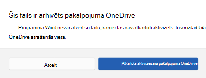 OneDrive failu arhivēšanas ikona