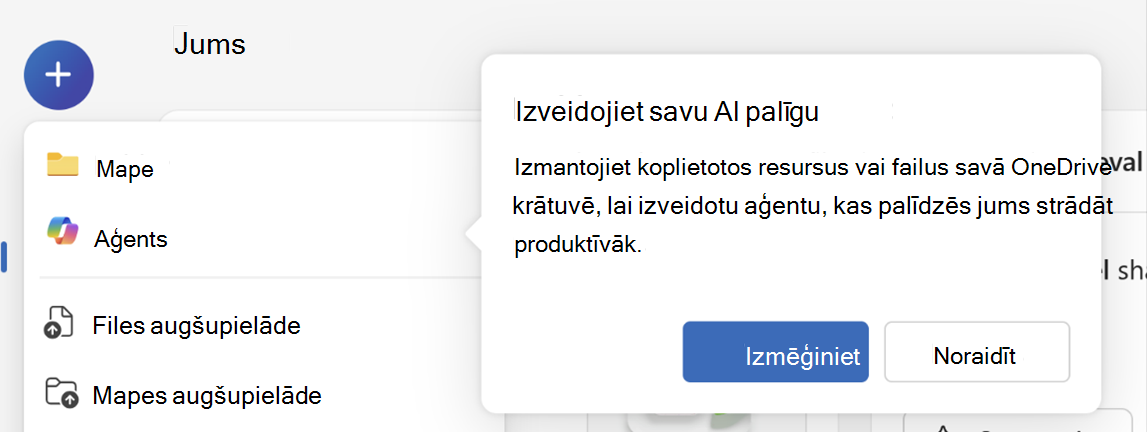 FRE - Izveidot vai augšupielādēt aģentu