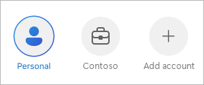 Pārslēgšanās starp kontiem OneDrive mobilajā lietojumprogrammā