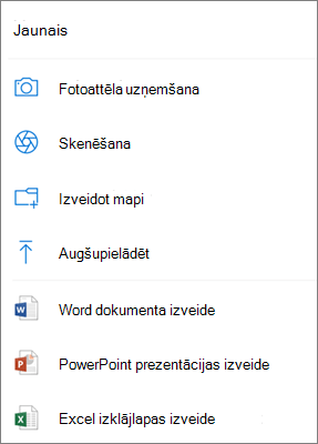 Augšupielādēt pakalpojumā OneDrive