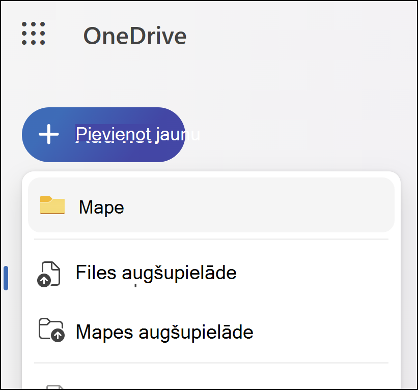 Attēls, kurā redzama faila pārvietošana uz citu mapi pakalpojumā OneDrive.