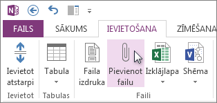 Ievietojiet failu savās piezīmēs kā pielikumu
