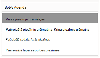 Meklēšanas tvēruma pielāgošana programmā OneNote darbam ar Windows 10.