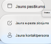 Jauna notikuma loga ekrānuzņēmums.