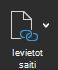 Ekrānuzņēmumā redzama opcija Ievietot saiti.