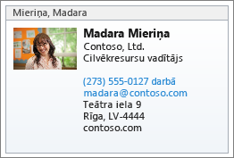 Kontaktpersonas vCard
