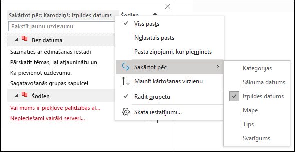 Uzdevumu kārtošana
