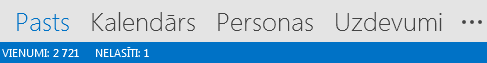 Cilne Personas atrodas Outlook ekrāna apakšdaļā.