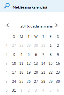 Kalendāra meklēšanas lodziņš