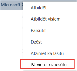 Pārvietot uz iesūtni