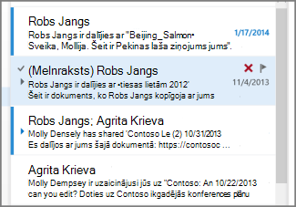 melnraksts ziņojumu sarakstā