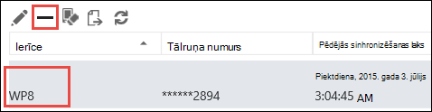 Tālruņa noņemšana no programmas Outlook Web App