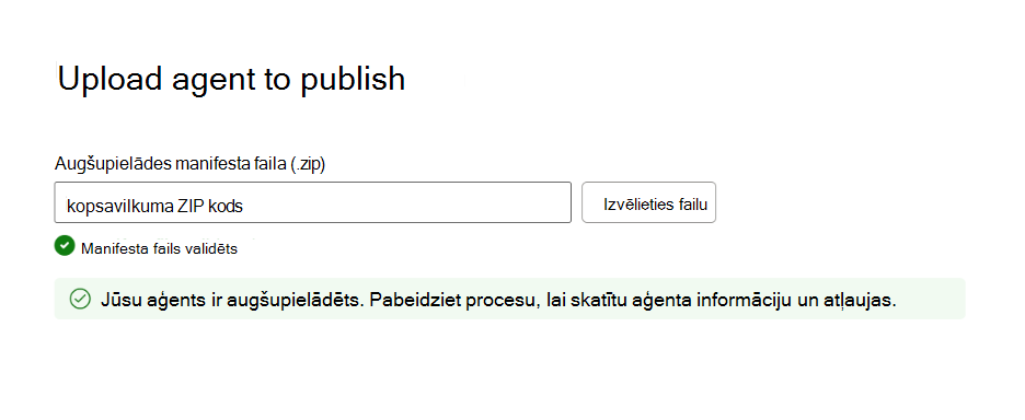 Ekrānuzņēmums, kurā redzama detalizēta informācija par sekmīgu pakotnes validāciju.
