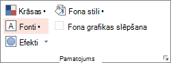 Fona opcijas