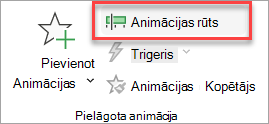 Kur cilnē Animācijas atrast pārslēgu Animācijas Rūts