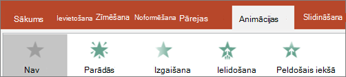 Galerijā izvēlieties animāciju