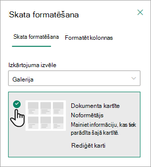 Varat izmantot dokumentu kartes Designer, lai mainītu katrā kartē parādīto informāciju.