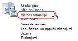 Saite Vietnes satura tipi sadaļā Galerijas