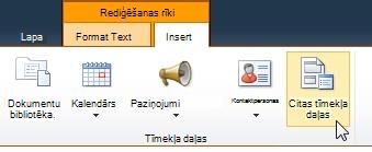 Noklikšķiniet uz Citas tīmekļa daļas