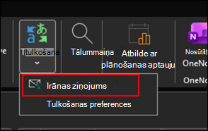 Automātiskās tulkošanas risinājums klasiskajā Outlook versijā