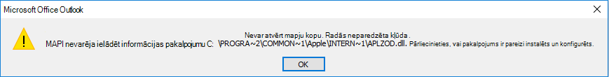 Kļūda Outlook