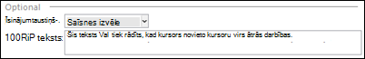 Īsinājumtaustiņu nolaižamā izvēlne programmā Outlook