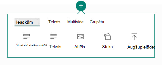 Kāda veida saturu vēlaties pievienot