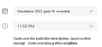 Uzdevuma rediģēšana