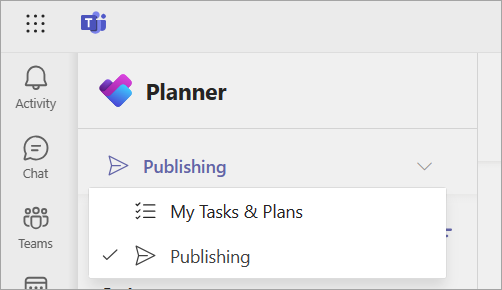 Ekrānuzņēmums, kurā redzama publicēšanas lapa programmā Planner.