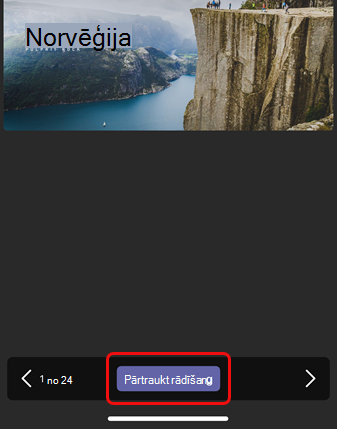 PowerPoint koplietošanas pārtraukšana