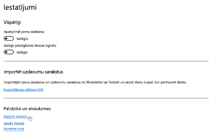 Pieskarieties pie Saņemt atbalstu