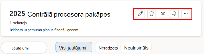 Sarunai pievienotas tēmas rediģēšana