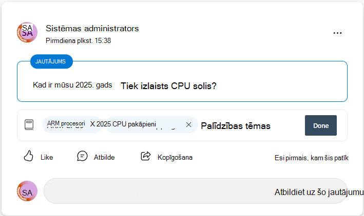 Jaunas tēmas izveide