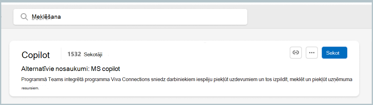Ekrānuzņēmumā redzama tēma, kurai nesekojat.