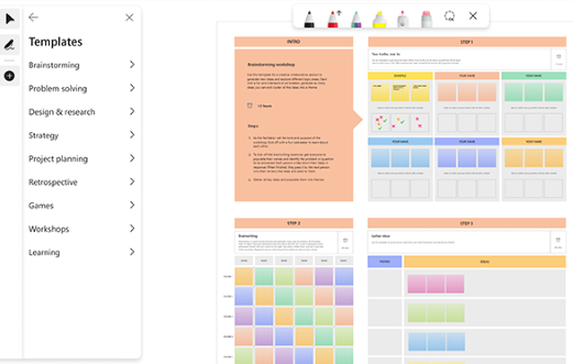Panelī Izveidot atlasiet pogu Veidnes.