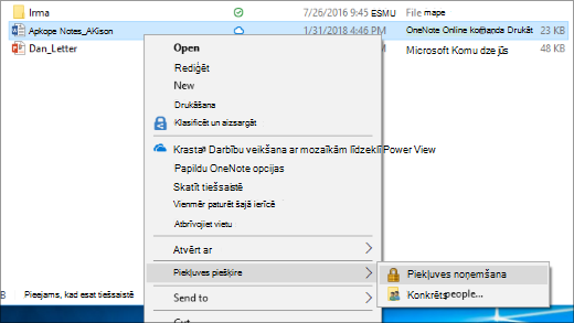 Faila kopīgošanas pārtraukšana tīklā
