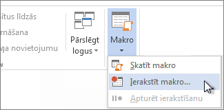 Komanda Ierakstīt makro