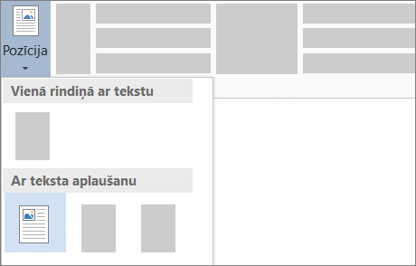 Pozīcijas poga lentē