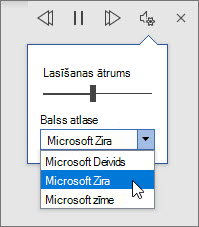 Skaļi lasīšanas audio iestatījumi