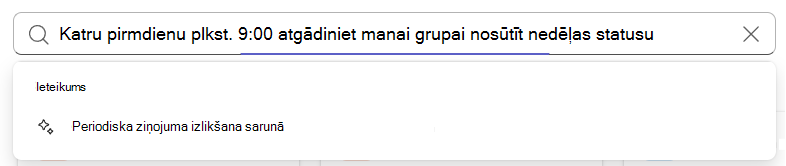 AI ieteikums meklēšanas lodziņā