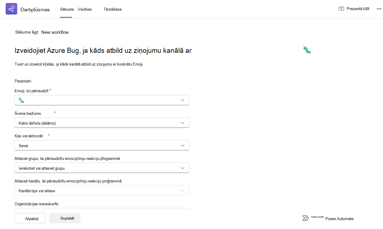 Veidnes Azure DevOps emocijzīmju trigeris
