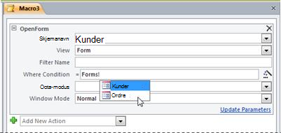 Bruke IntelliSense til å angi et uttrykk
