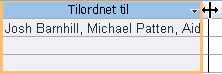 Endre størrelsen på et felt med flere verdier